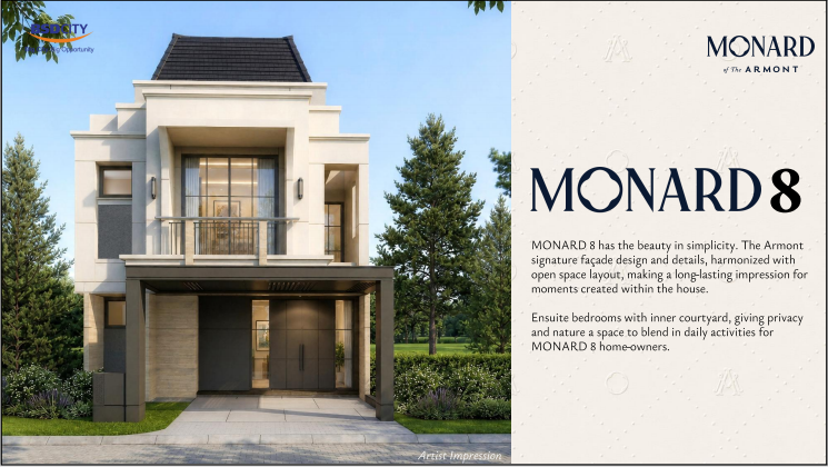 Rumah Monard 8 BSD tampak depan