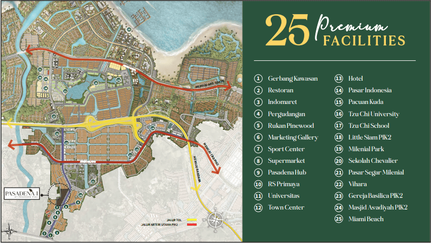 Lokasi rumah Pasadena 1 PIK 2