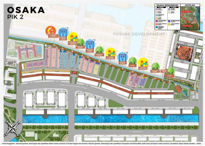 Siteplan Osaka Residences PIK 2