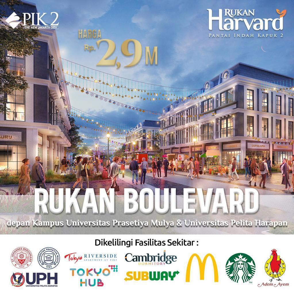 Ruko Harvard PIK 2 kawasan Edu City